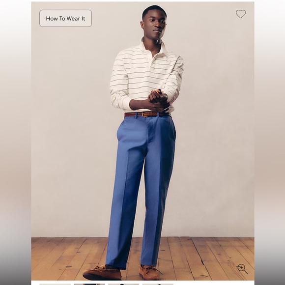 J.Crew Straight-fit creased stretch cotton-blend twill trouser 31/32